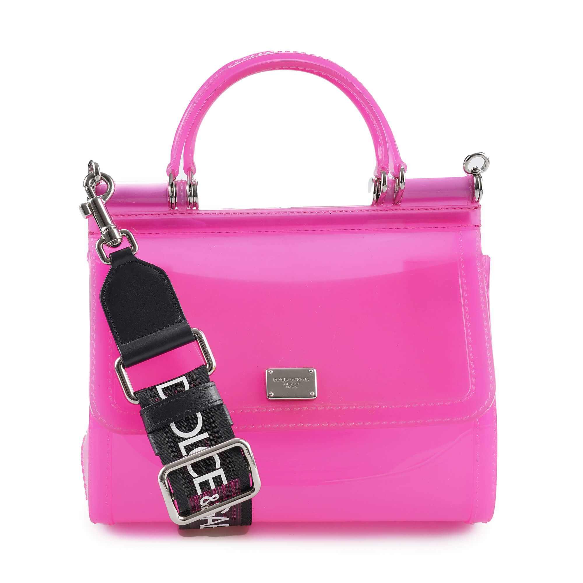 Dolce & Gabbana Pink Transparent PVC Sicily Bag 